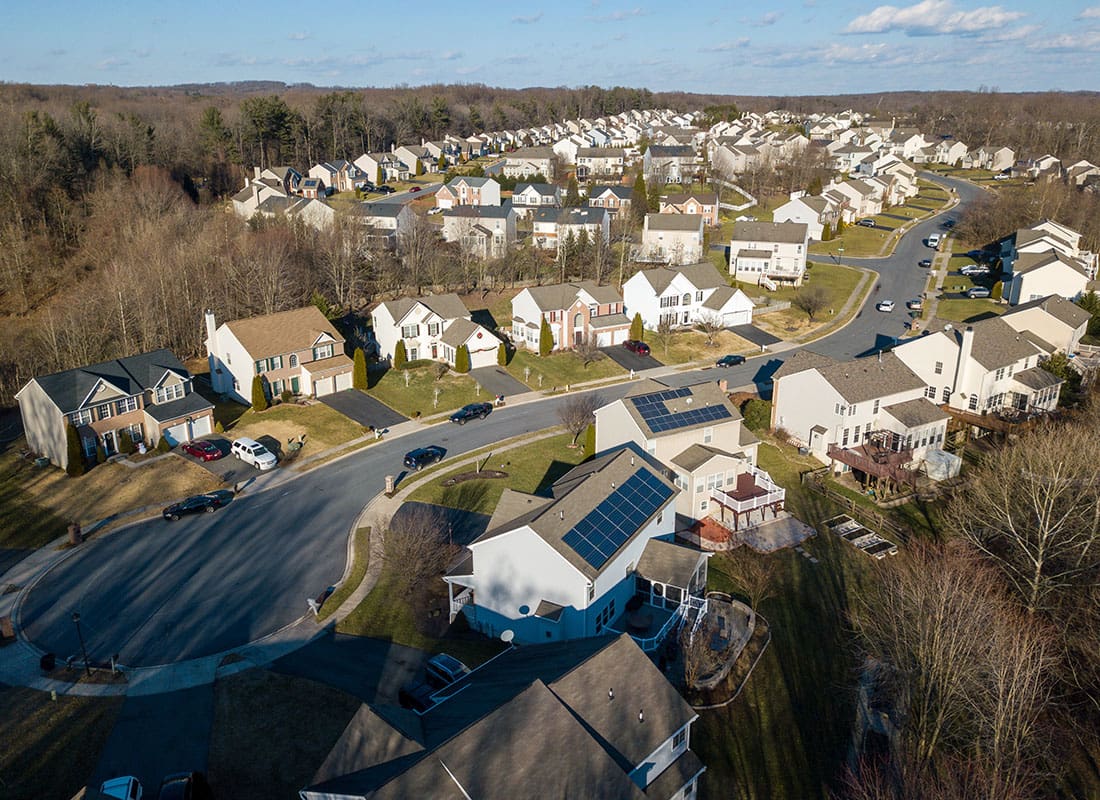Bel Air MD - Harford County Neighborhood Low Altitude Aerial View